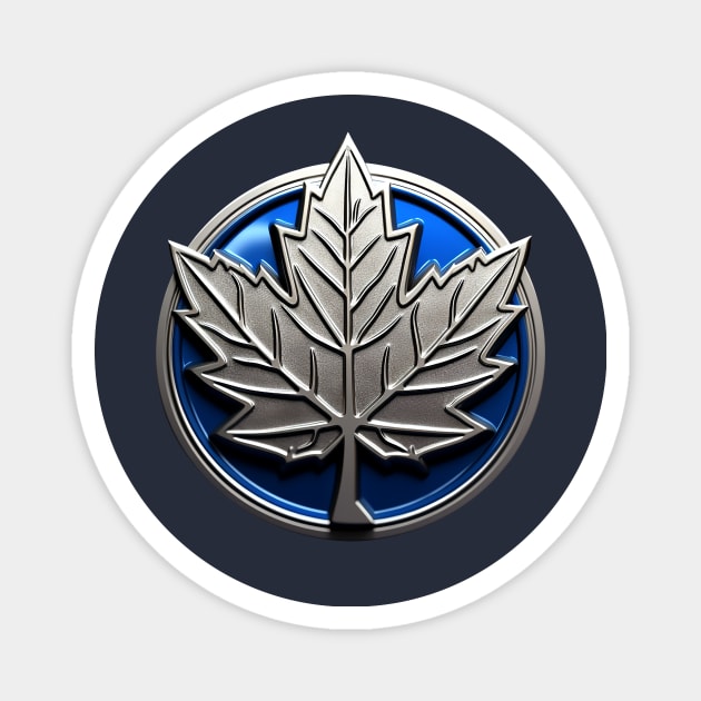 Cool Maple Leaf Badge Magnet by DavidLoblaw